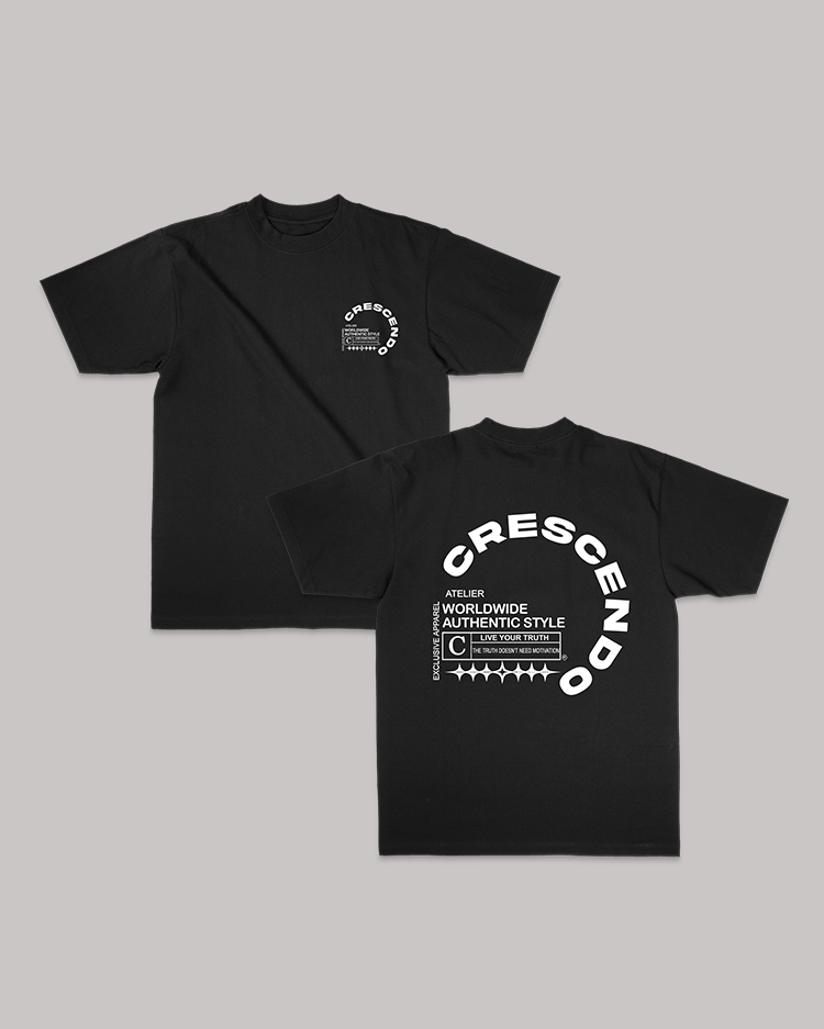AUTHENTIC TRUTH BLACK TEE – Crescendo