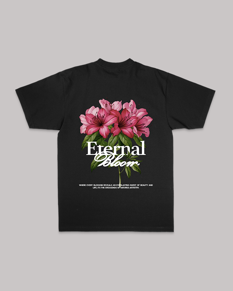 ETERNAL BLOOM BLACK TEE – Crescendo
