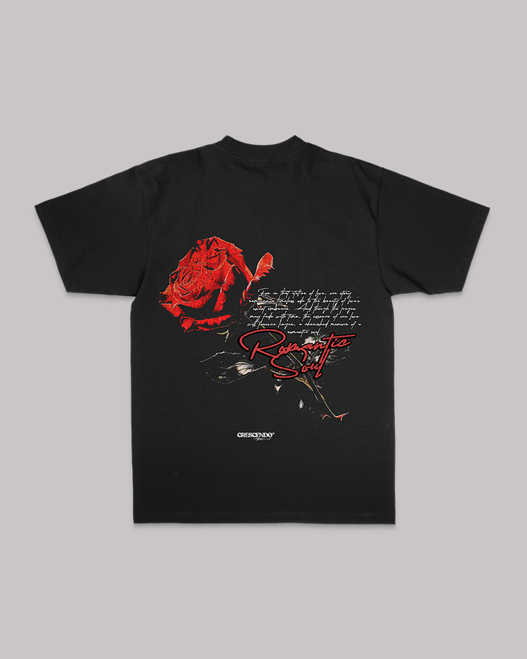 core of soul　Tシャツ ROMANTIC SOUL BLACK TEE – Crescendo
