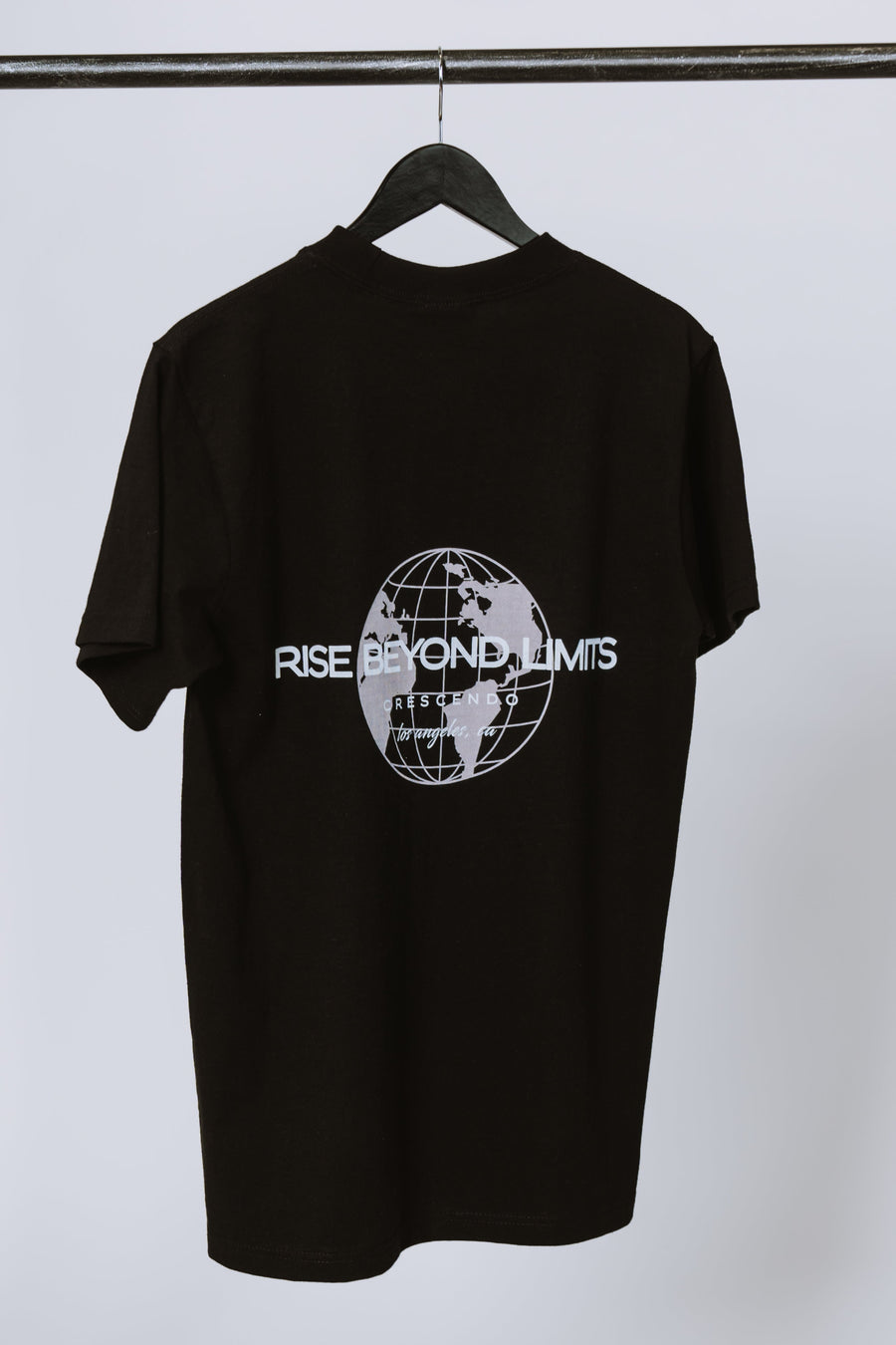 RISE BEYOND GLOBE BLACK TEE