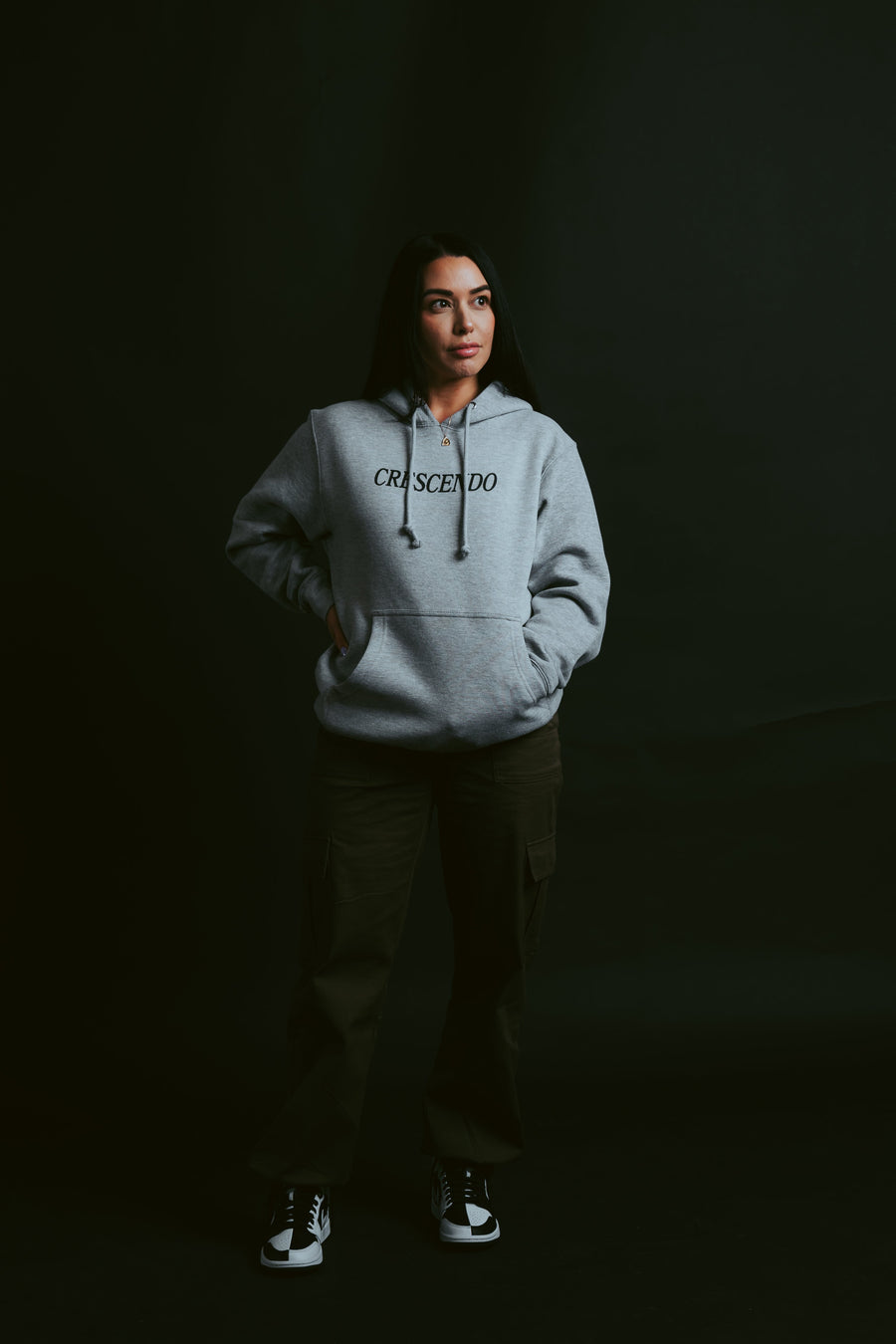 ATTENTION CURRENCY GRAY HOODIE