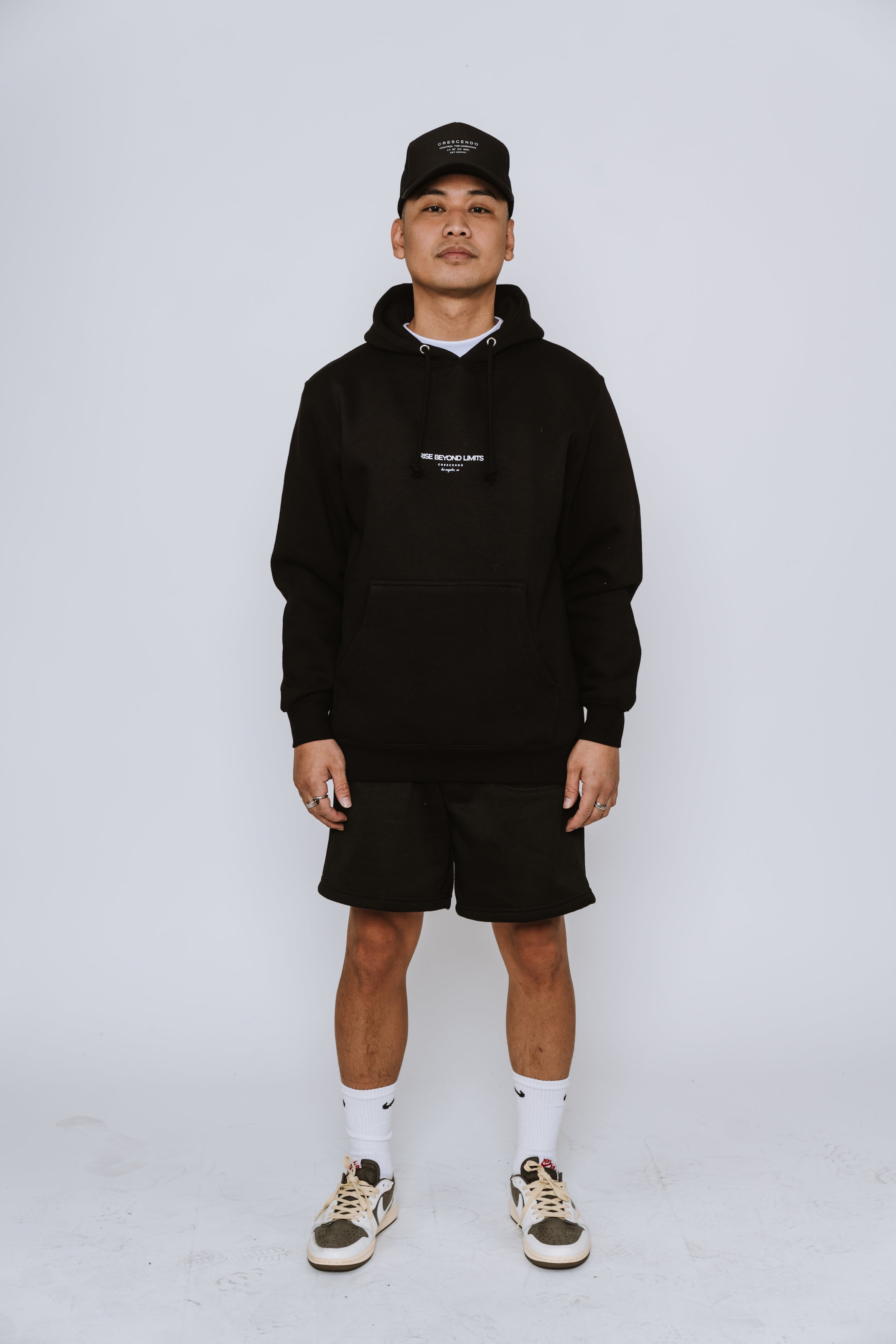 RISE BEYOND LIMITS GLOBE BLACK HOODIE