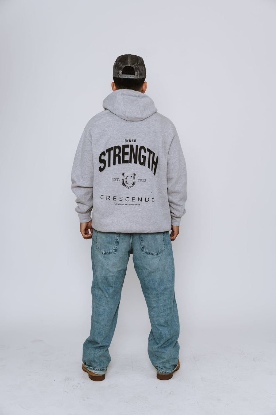 INNER STRENGTH GRAY HOODIE