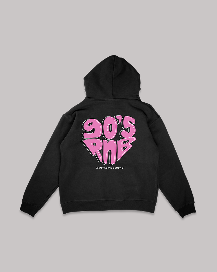 90s R&B BLACK HOODIE