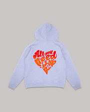 ALL YOU NEED IS R&B GRAY HOODIE