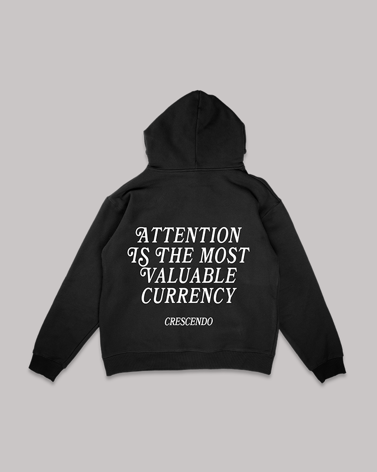 ATTENTION CURRENCY BLACK HOODIE