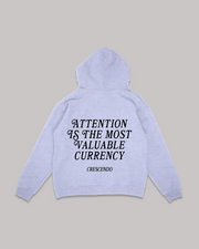 ATTENTION CURRENCY GRAY HOODIE