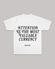 ATTENTION CURRENCY WHITE TEE