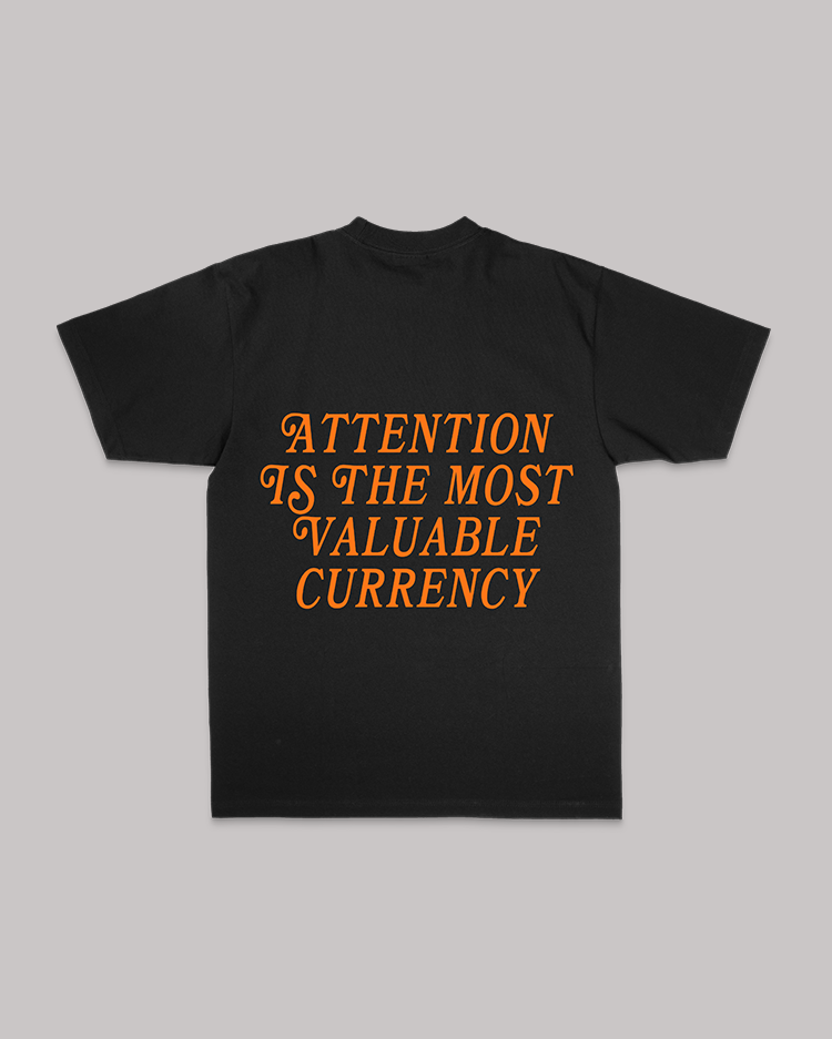 ATTENTION CURRENCY HALLOWEEN BLACK TEE