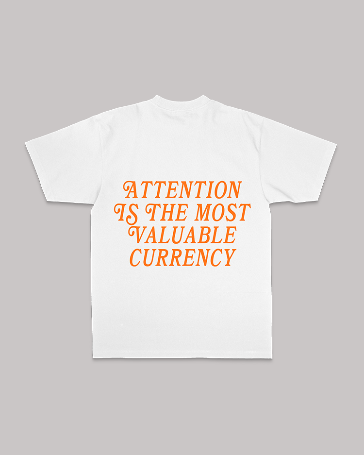 ATTENTION CURRENCY HALLOWEEN WHITE TEE