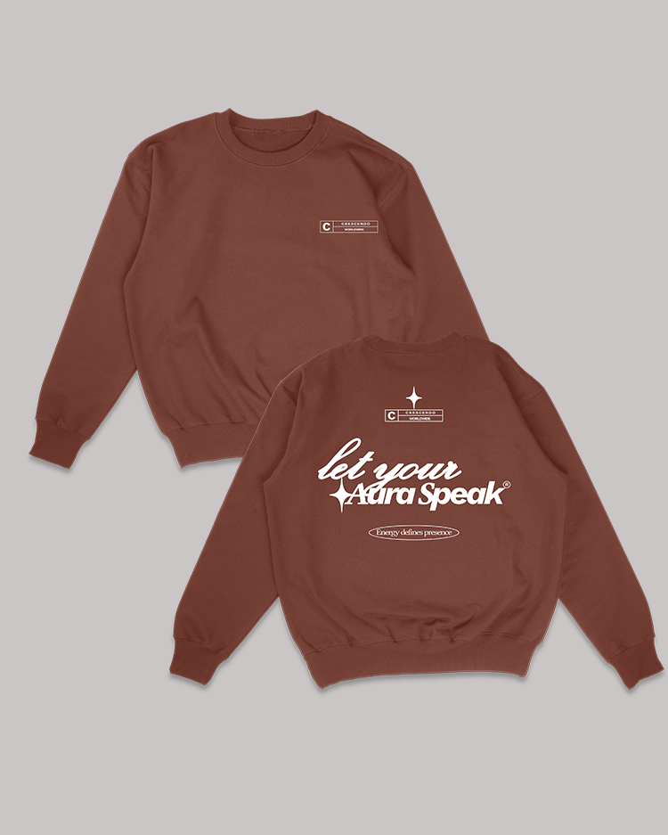 AURA CREWNECK CREWNECK WHITE FONT