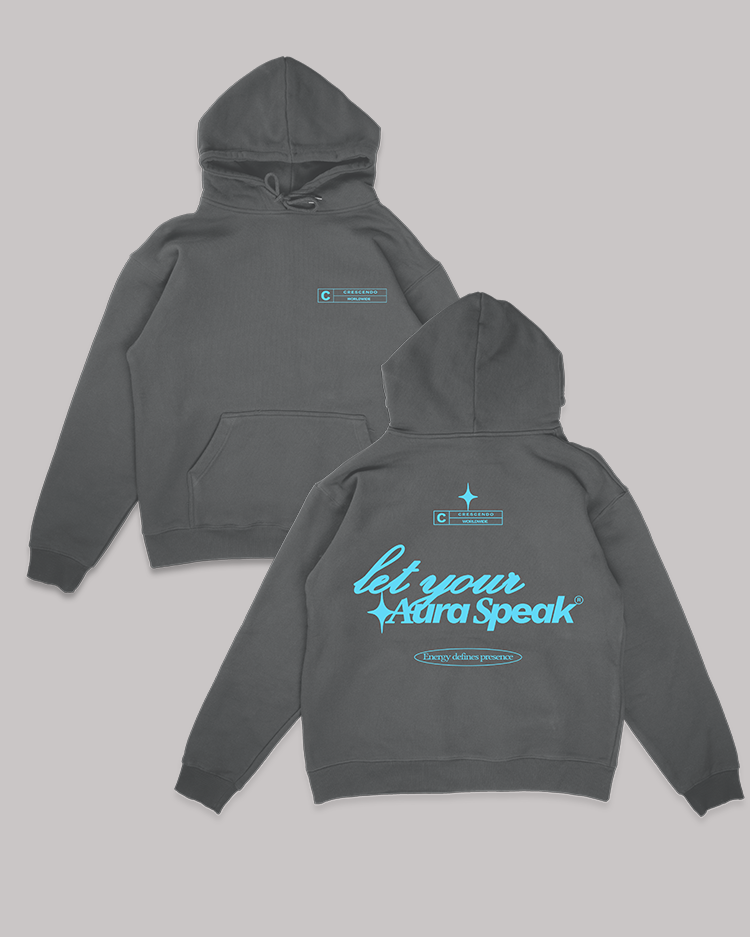 AURA STORM HOODIE BLUE FONT