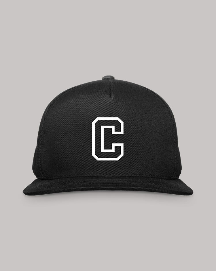 COLLEGIATE C BLACK SNAPBACK