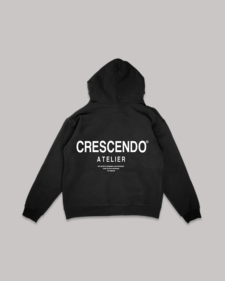 CRESCENDO ATELIER BLACK HOODIE