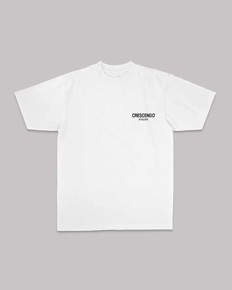 CRESCENDO ATELIER TAPE WHITE TEE