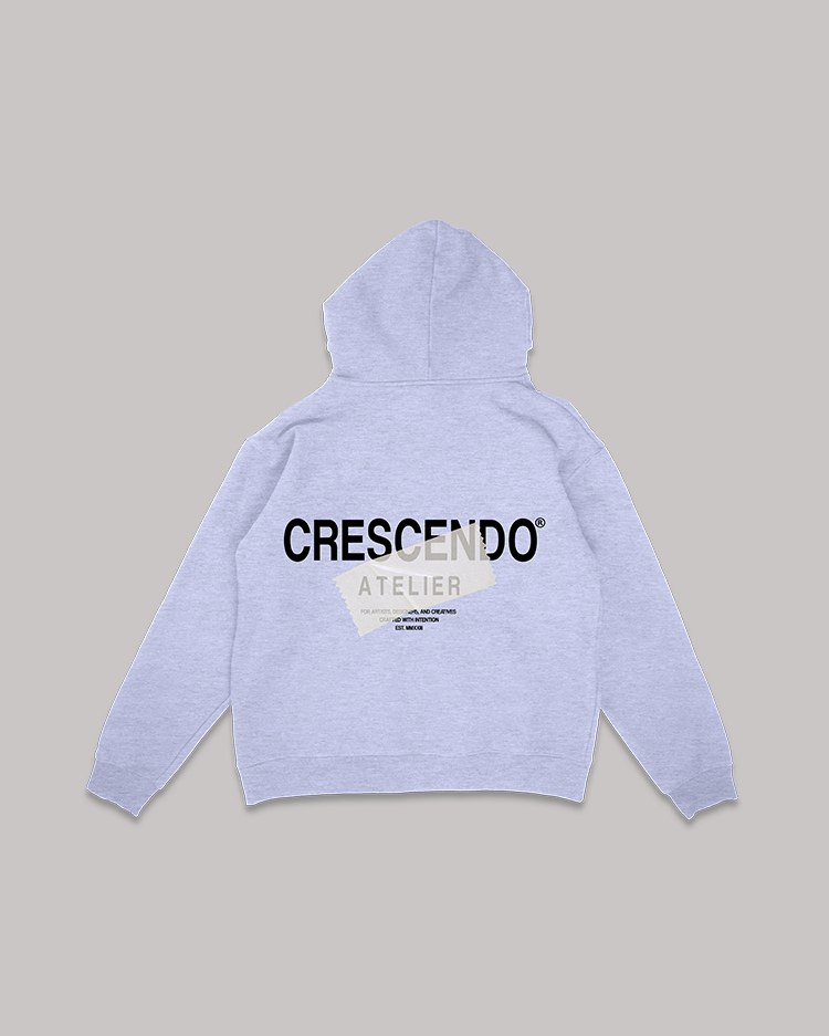 CRESCENDO ATELIER TAPE GRAY HOODIE