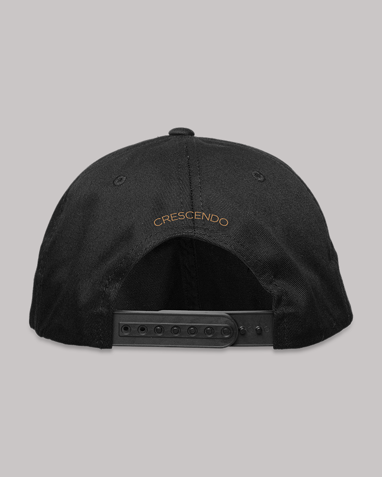 COLLEGIATE C BLACK/TAN SNAPBACK