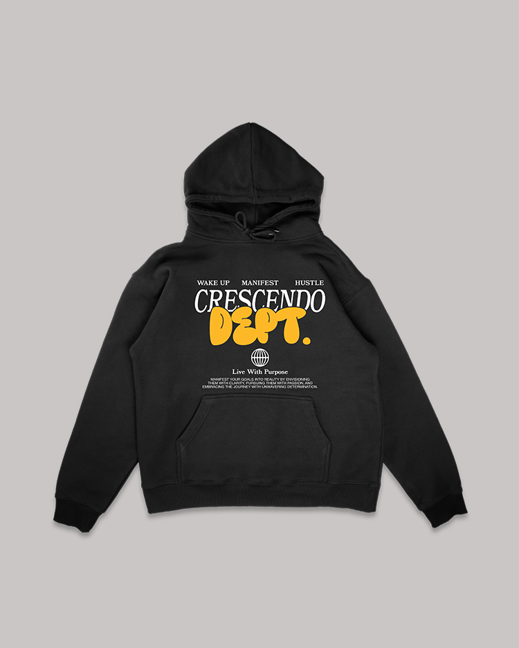 CRESCENDO DEPT. BLACK HOODIE