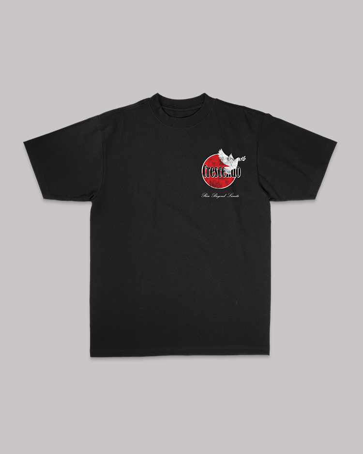 CRESCENDO RISING DOVE BLACK TEE