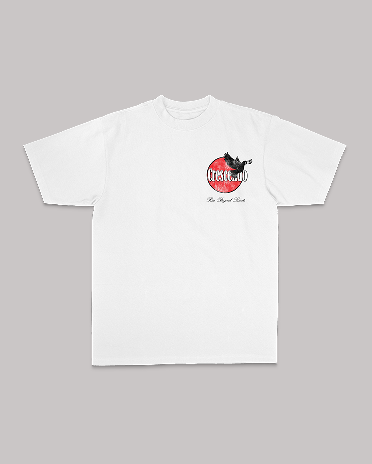 CRESCENDO RISING DOVE WHITE TEE