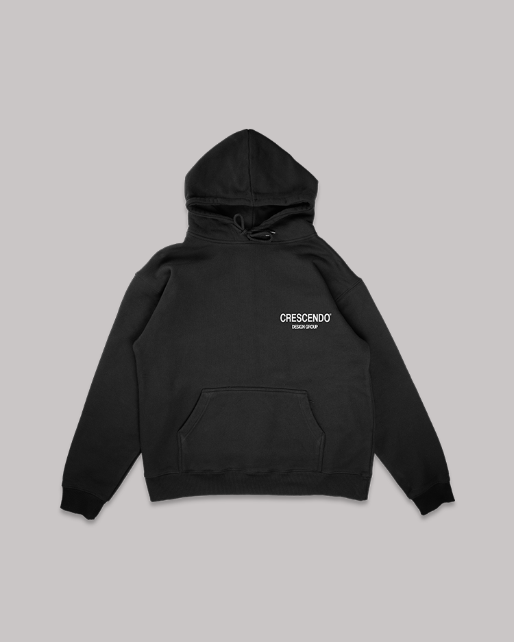 CRESCENDO DESIGN GROUP BLACK HOODIE