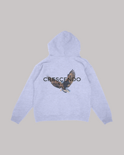 CRESCENDO RISE EAGLE GRAY HOODIE