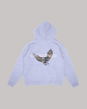 CRESCENDO RISE EAGLE GRAYHOODIE