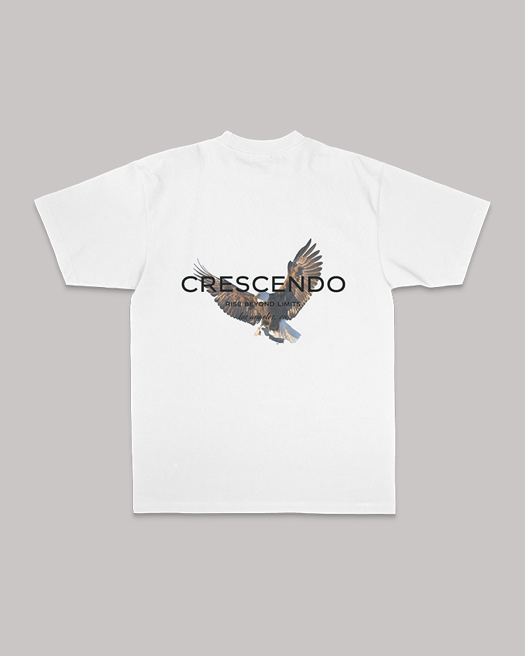 CRESCENDO RISE EAGLE WHITE TEE