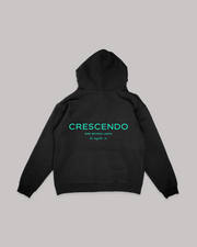 CRESCENDO RISE MINIMAL BLACK HOODIE