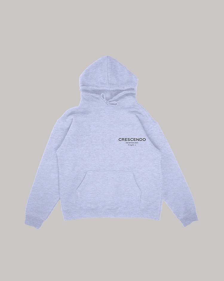 CRESCENDO RISE MINIMAL GRAY HOODIE