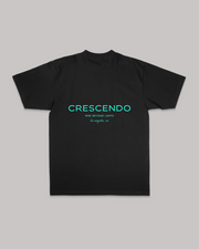 CRESCENDO RISE MINIMAL BLACK TEE