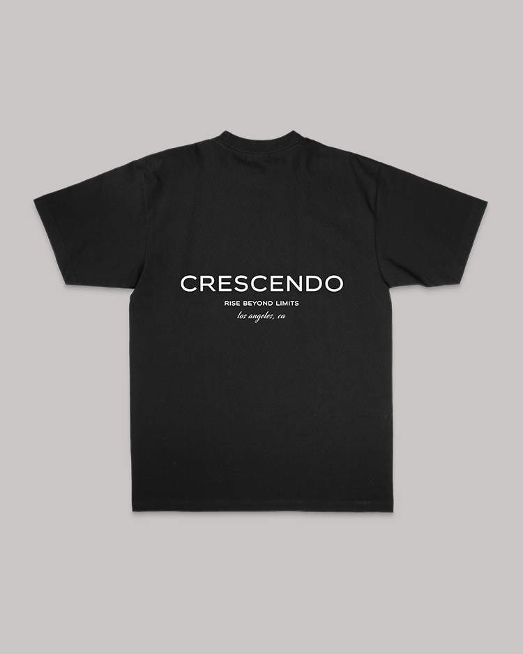 CRESCENDO RISE MINIMAL BLACK TEE