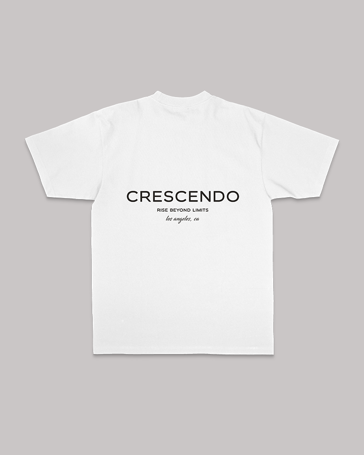 CRESCENDO RISE MINIMAL WHITE TEE