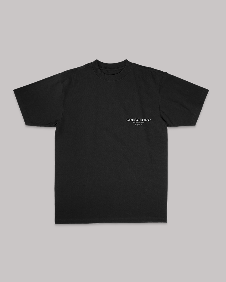 CRESCENDO RISE MINIMAL BLACK TEE