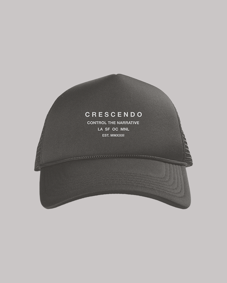 CRESCENDO TRUCKER HAT GRAY