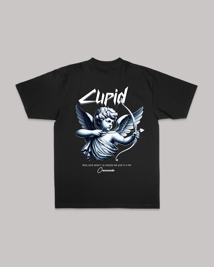 CUPID DOESNT LIE BLACK TEE