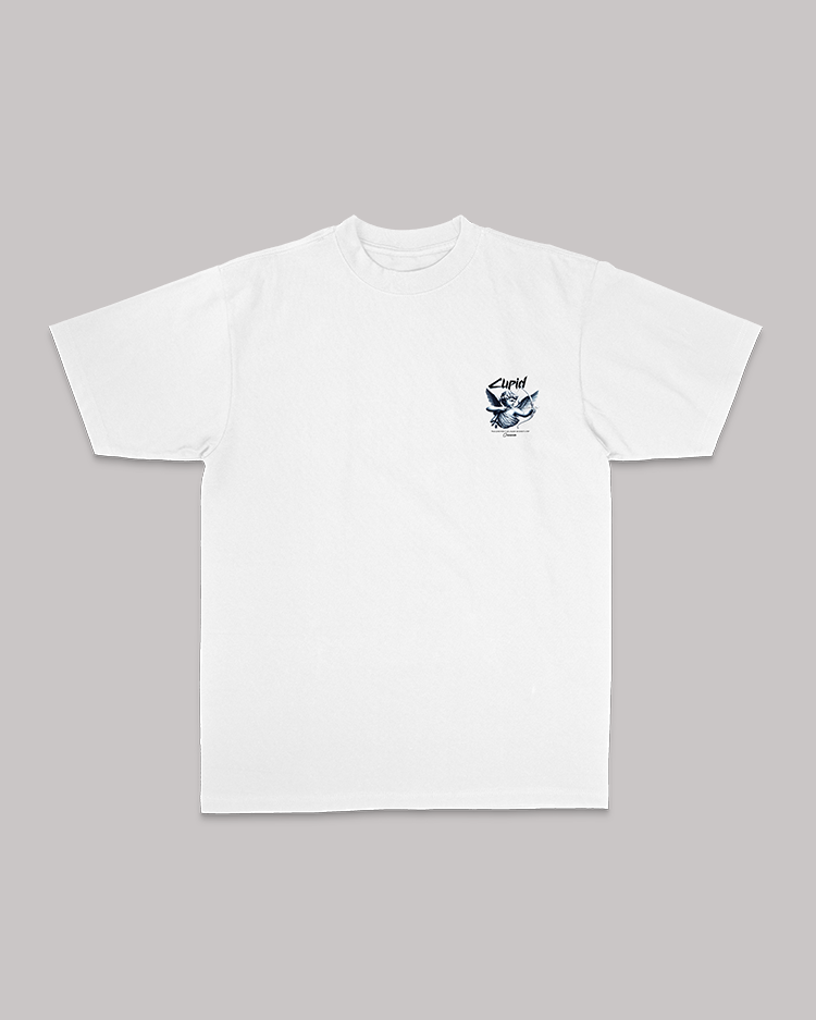 CUPID DOESNT LIE WHITE TEE