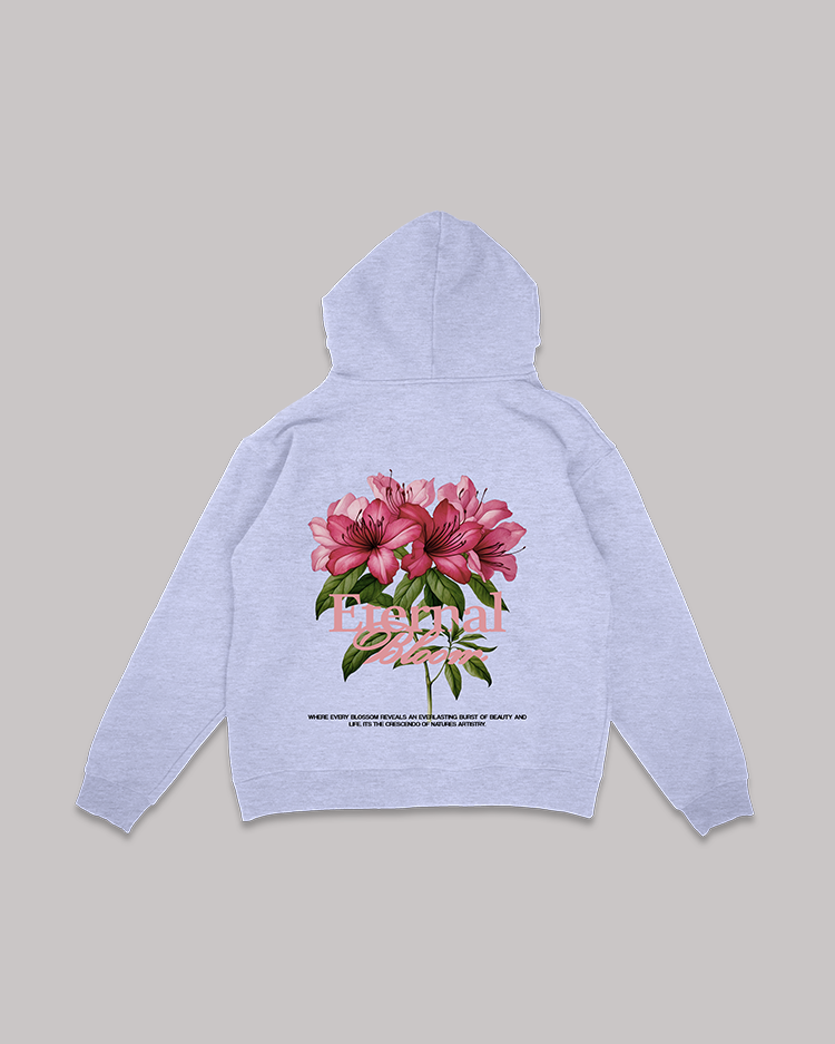 ETERNAL BLOOM GRAY HOODIE