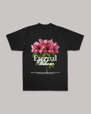 ETERNAL BLOOM BLACK TEE