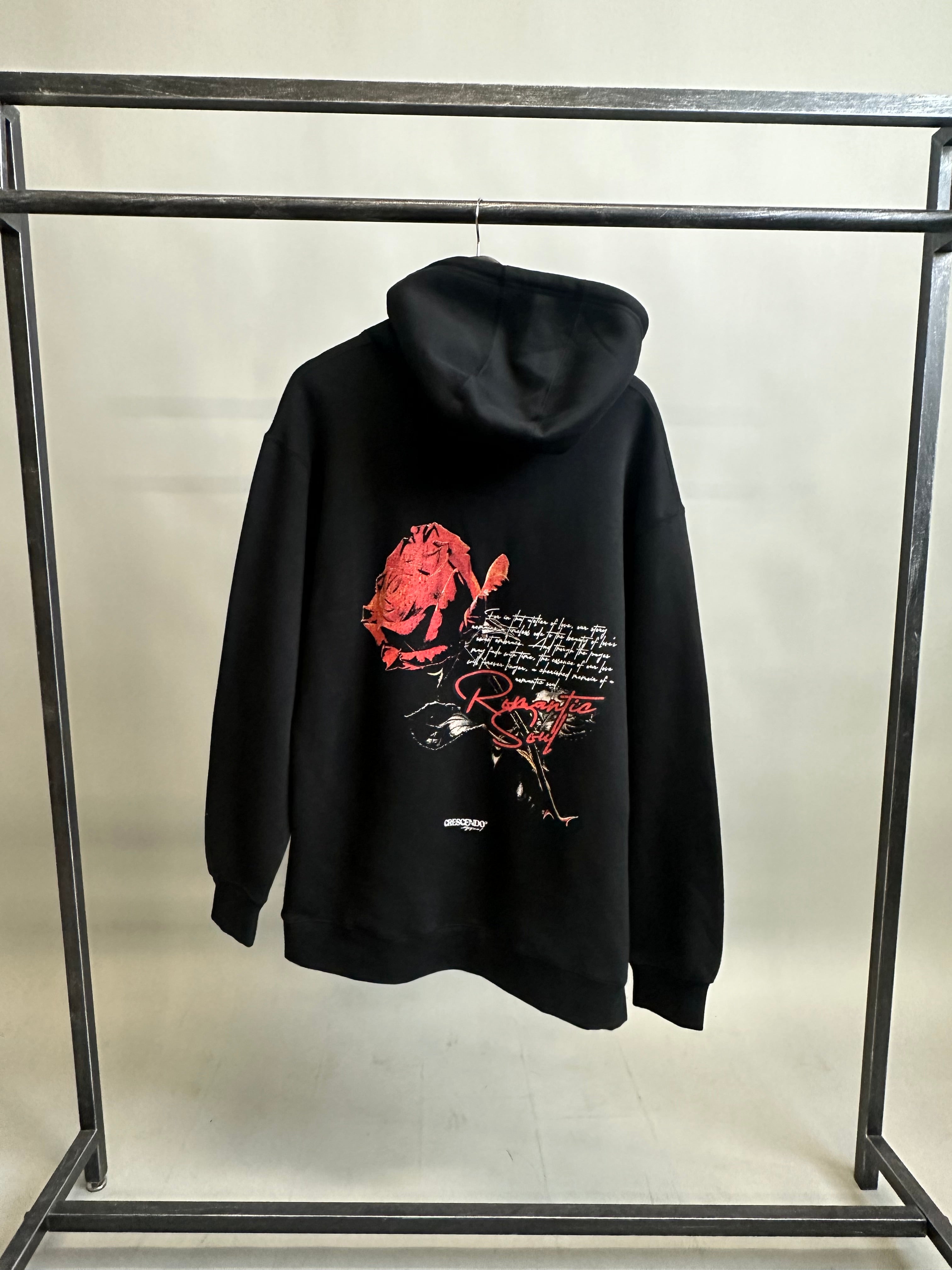 ROMANTIC SOUL BLACK HOODIE