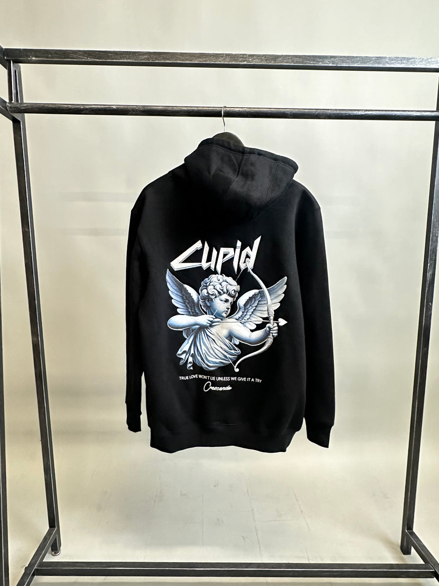 CUPID DOESNT LIE BLACK HOODIE