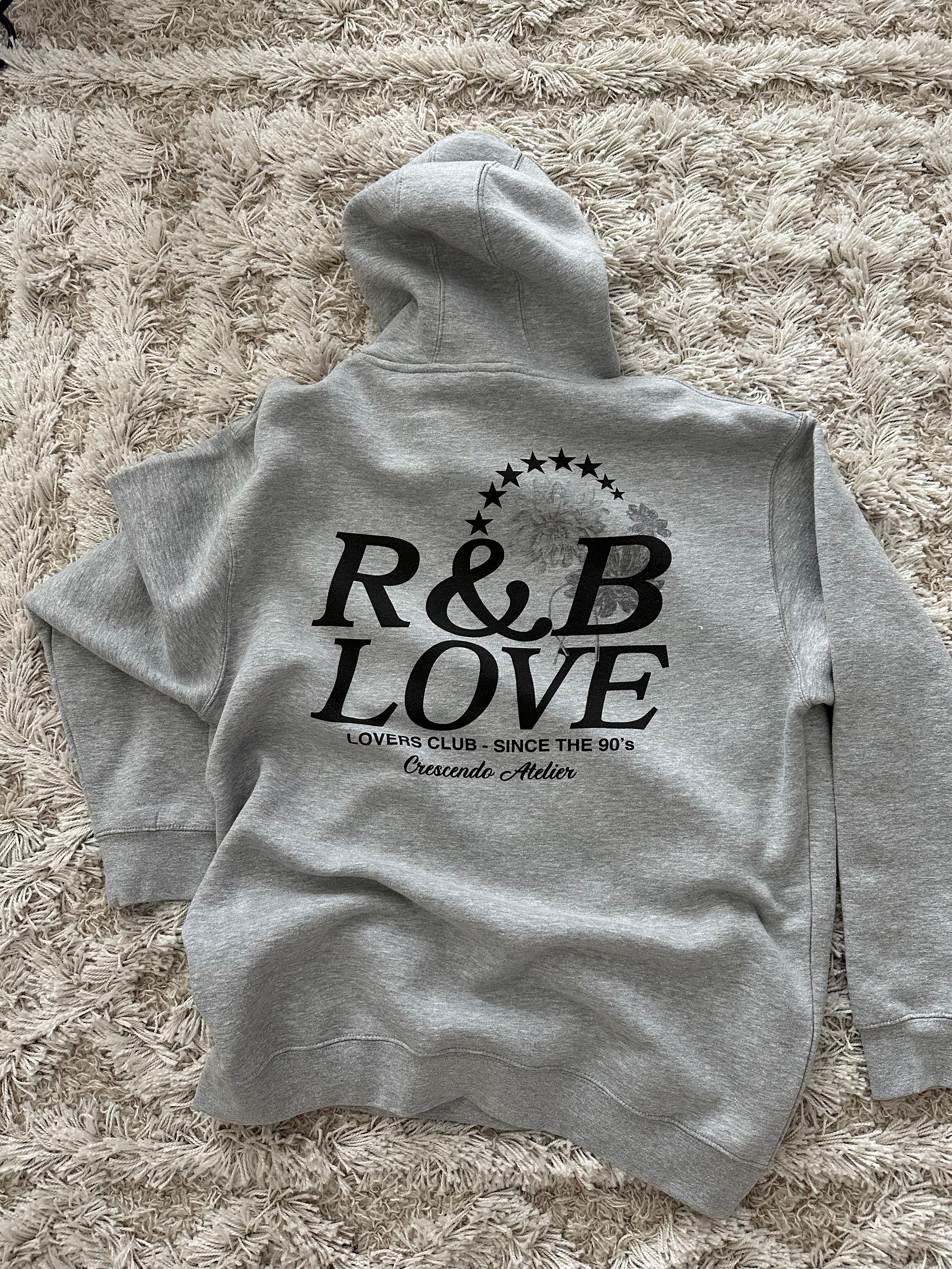 R&B LOVERS CLUB GRAY HOODIE