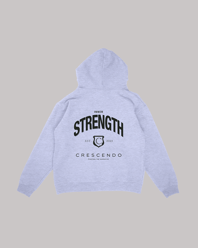 INNER STRENGTH GRAY HOODIE