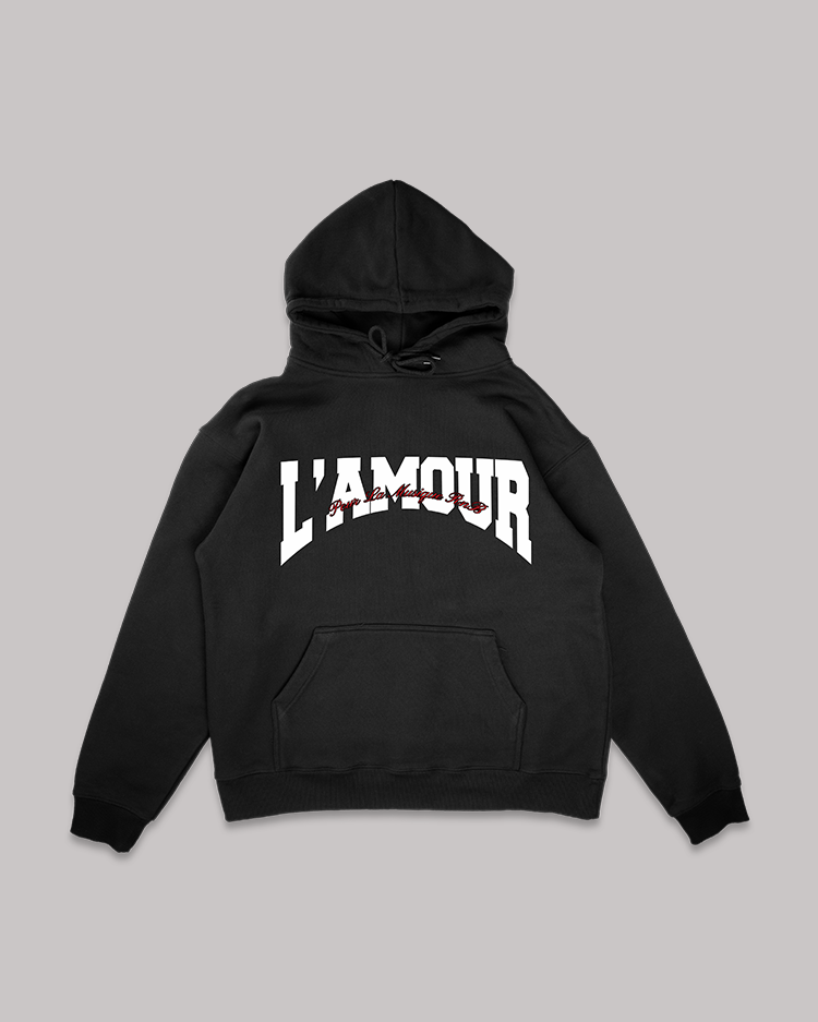 L'AMOUR BLACK HOODIE