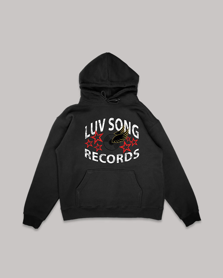 LUV SONG RECORDS BLACK HOODIE