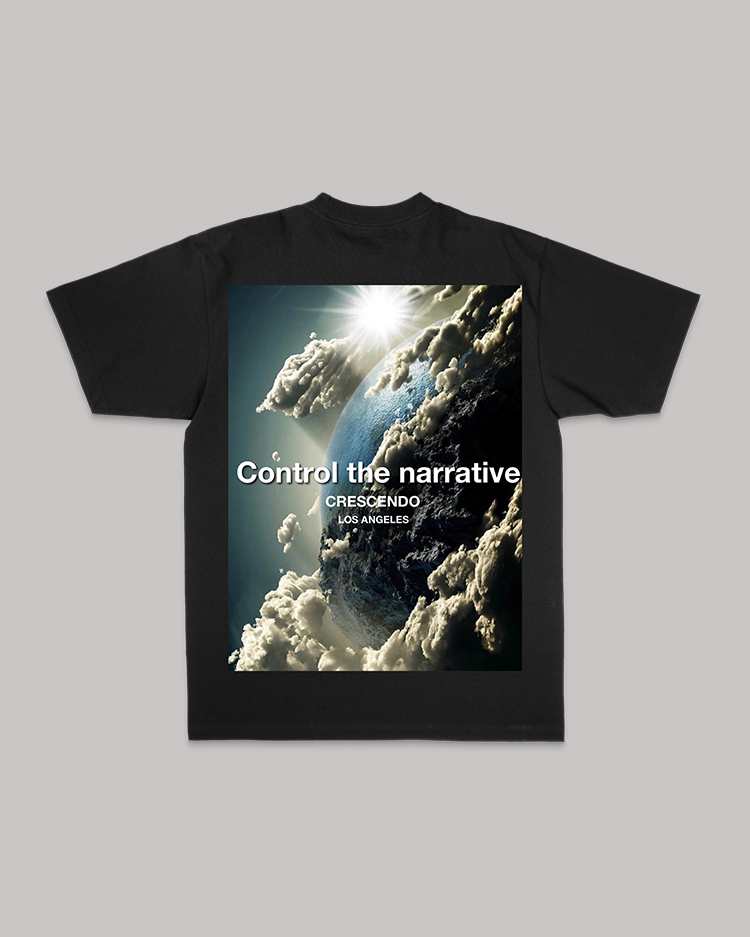 CONTROL THE NARRATIVE BLACK TEE