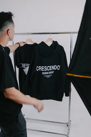 CRESCENDO DESIGN GROUP BLACK HOODIE