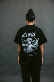 CUPID DOESNT LIE BLACK TEE