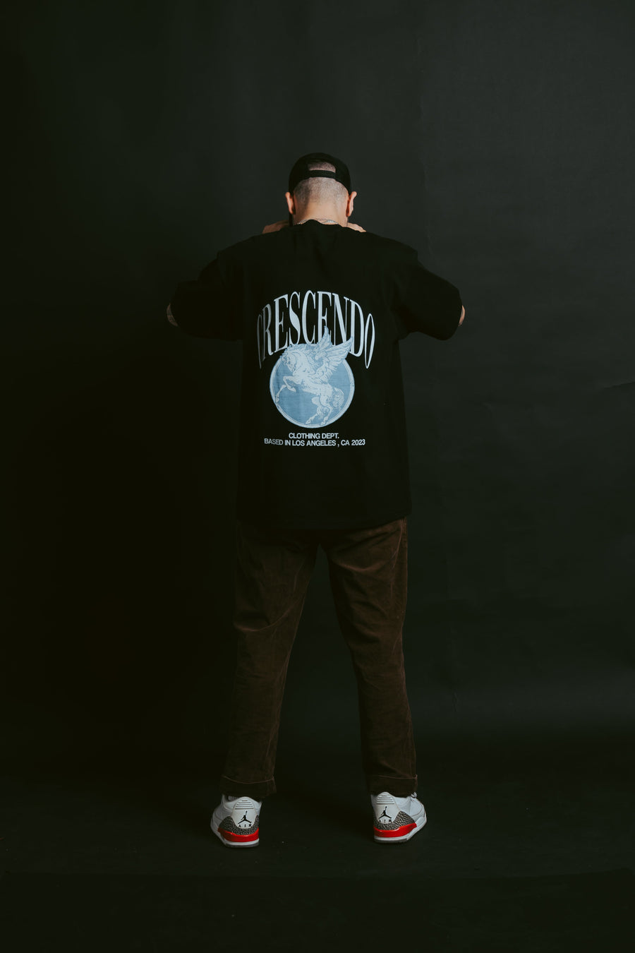 CRESCENDO PEGASUS BLACK TEE