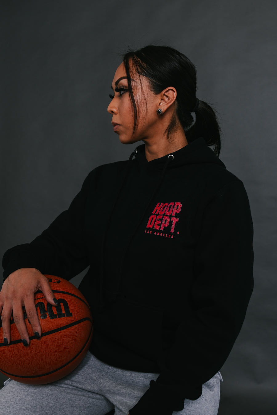 HOOPERS DEPT. LOS ANGELES BLACK HOODIE